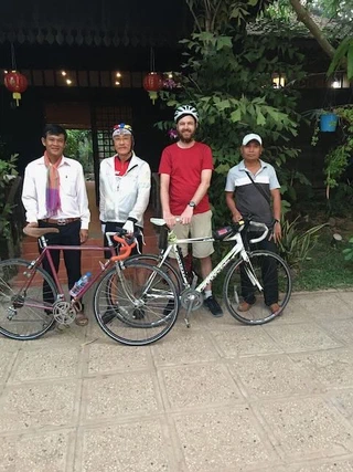 A shot with our guide (left) and support driver (right). They were both pros.