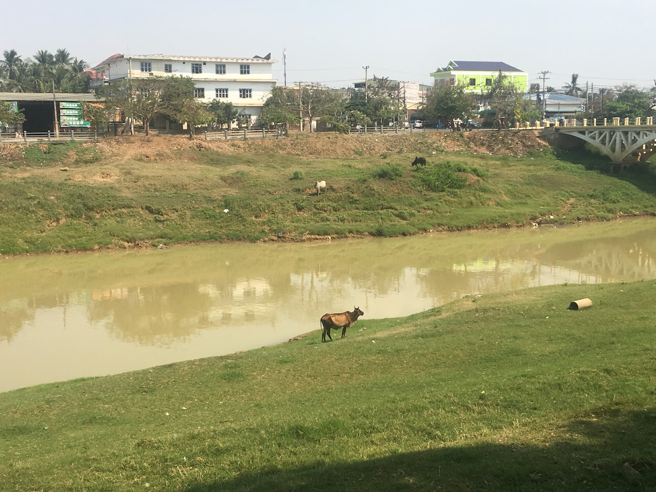 Downtown Battambang, along the Sangker River