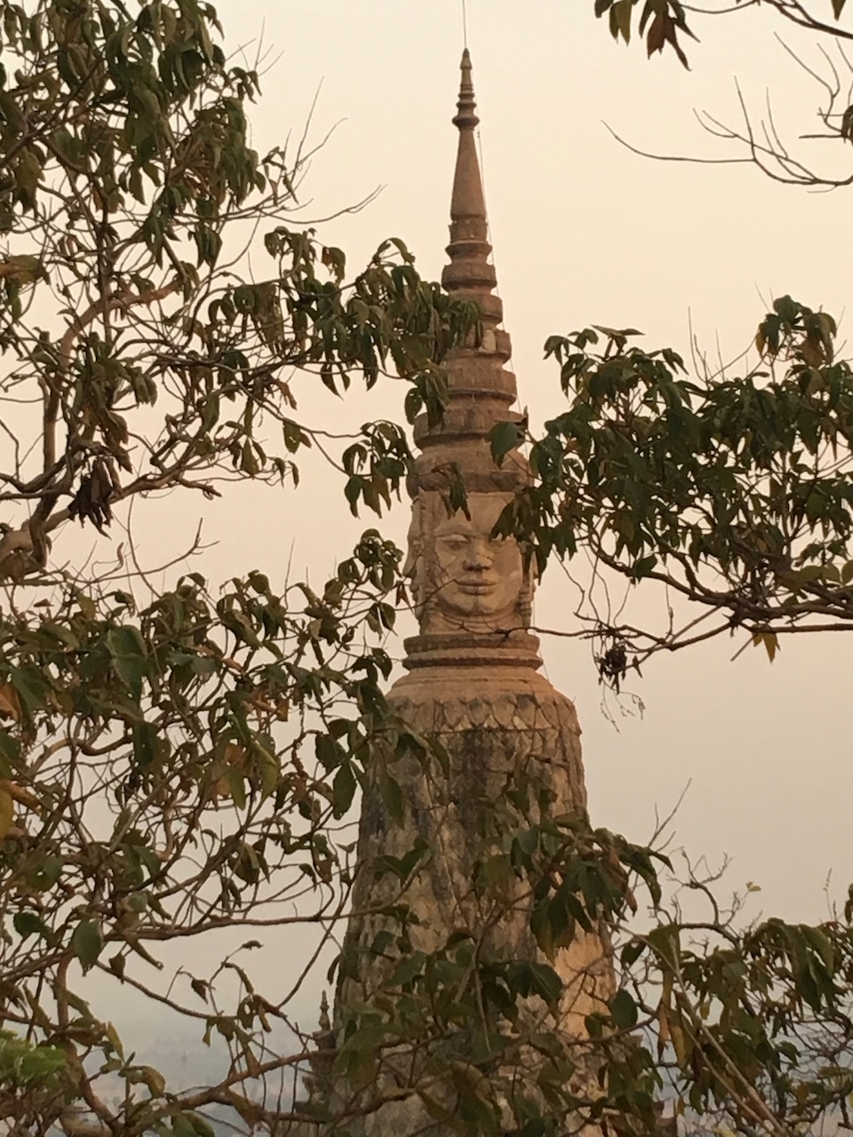 Stupa on top of Phnom Oudong. This is a tentative World Heritage Site