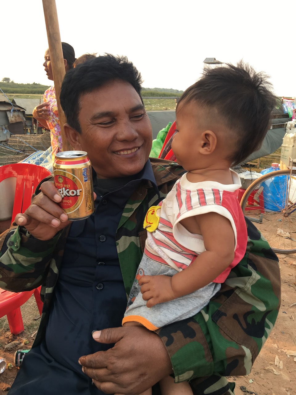 Angkor Beer was about 50¢ a can.